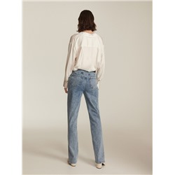 Jeans im Straight-Fit mit Saumschlitzen