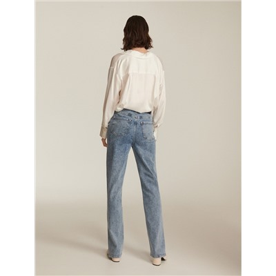Jeans im Straight-Fit mit Saumschlitzen