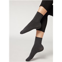 Socke aus Wolle/Baumwolle ohne Bündchen