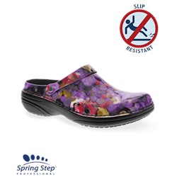 Spring Step Women's Professional Purple Multi Floral Kilkenny Clog
