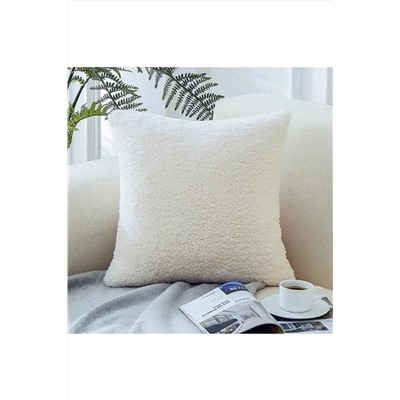 Benlisso Home Peluş Teddy Puffy Dekoratif Yastık Kırlent Kılıfı 43x43 1894