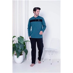 AHENGİM Erkek Pijama Takımı Interlok Ön Gövde Parçalı Pamuklu Mevsimlik M70062268 1-2-10001211