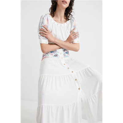 Falda larga paisley