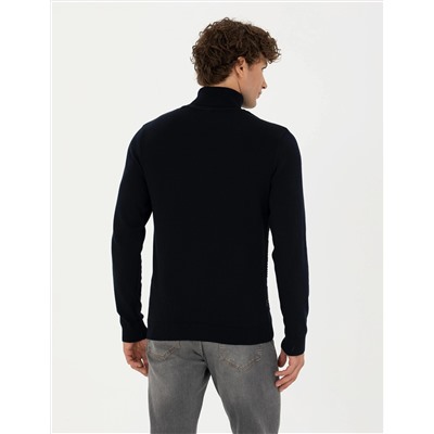 Lacivert Slim Fit Kazak