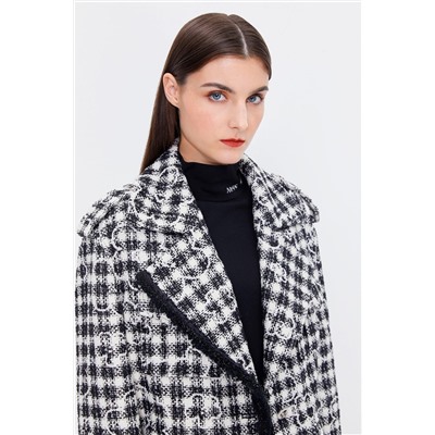 Chaqueta de lana Blanco y negro