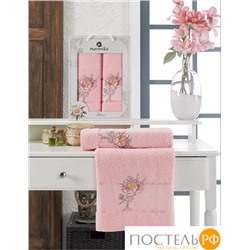11296 Комп. Пол. MERZUKA махр. в короб. (50x90/1)(70х140/1) 2 шт.LOTUS розовый