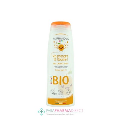 Alphanova Kids Gel Lavant 3 en 1 Abricot 250 ml