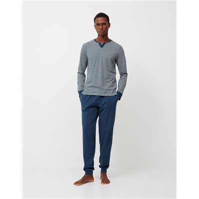 Striped Pyjamas, Men, Dark Blue