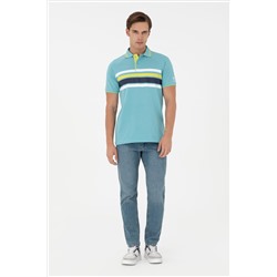 Erkek Regular Fit Polo Yaka Mint Tişört