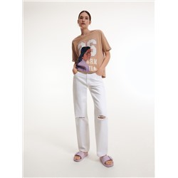 Baumwoll-T-Shirt mit Print
