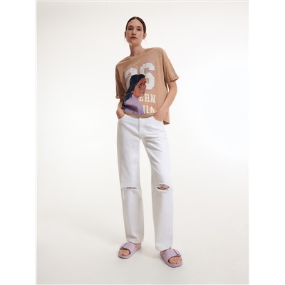 Baumwoll-T-Shirt mit Print