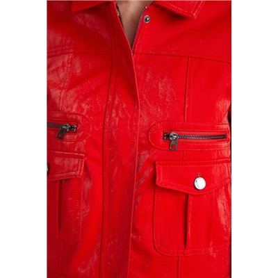 Chaqueta PU bolsillos