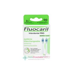 Fluocaril Brosse à Dents Interdental PRO Système Interchangeable Souple Kit de Recharge