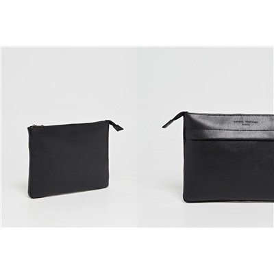 Bolso de mano de piel Hadiu Negro