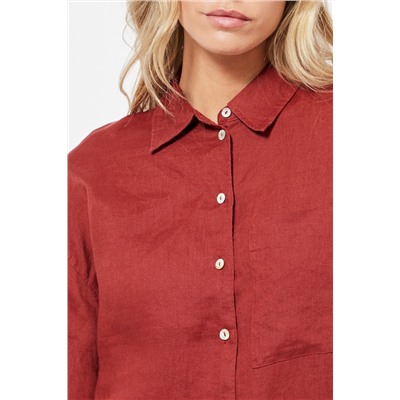 Camisa de lino - Burdeos