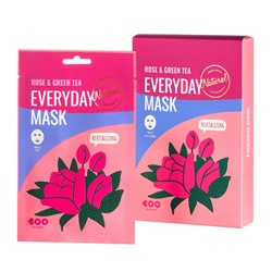 Rose & Green Tea Everyday Mask (10ea), Омолаживающая маска с экстрактами розы и зеленого чая