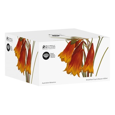 Пара чайная, 1 перс, 2 пр, 450 мл, фарфор F, белая, Колокольчик, Royal Botanic Gardens, 60716