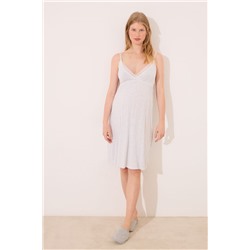 Camisón corto "maternity" viscosa gris
