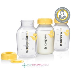 Medela Biberons pour Lait Maternel - Lot de 3x150 ml