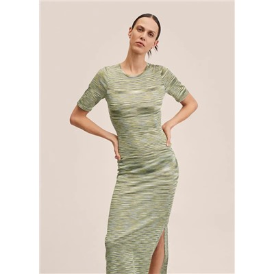Vestido punto entallado -  Mujer | MANGO OUTLET España