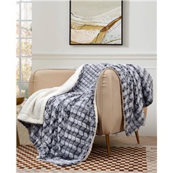 Royal Luxe Reversible Micromink to Faux-Sherpa Tie-Dye Throw, 50" x 60", Exclusively at Macy’s