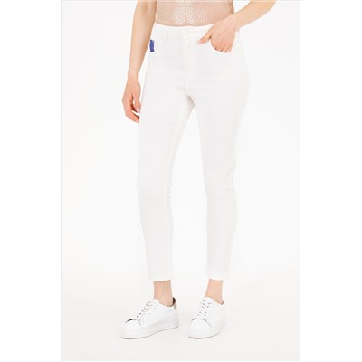 Kadın Beyaz Slim Hight Waist Fit Jean Pantolon