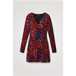 Vestido corto slim flores