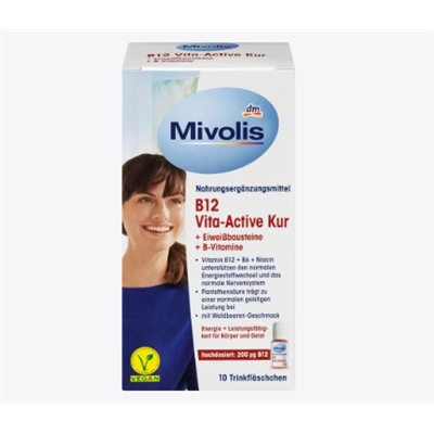 B12 Vita-Active Kur + Eiweißbausteine + B-Vitamine, hochdosiert, 10 Trinkfläschchen, 100 ml