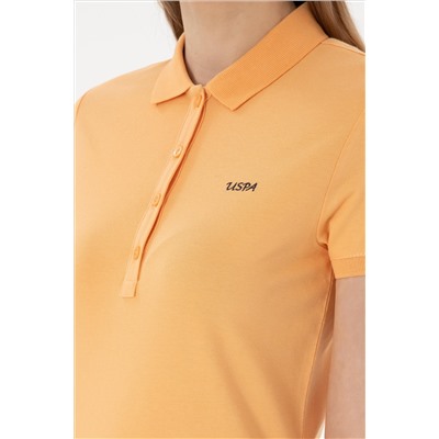 Kadın Turuncu Basic Polo Yaka Tişört