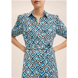 Vestido camisero estampado -  Mujer | MANGO OUTLET España
