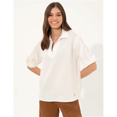 Bej Comfort Fit Bluz