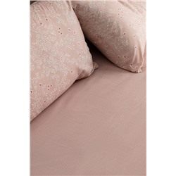 Emele King Size %100 Pamuk Ranforce Baskılı Nevresim Takımı - Pudra