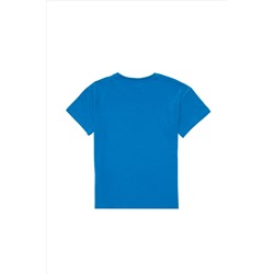 Erkek Çocuk Kobalt Oversize Bisiklet Yaka Tişört