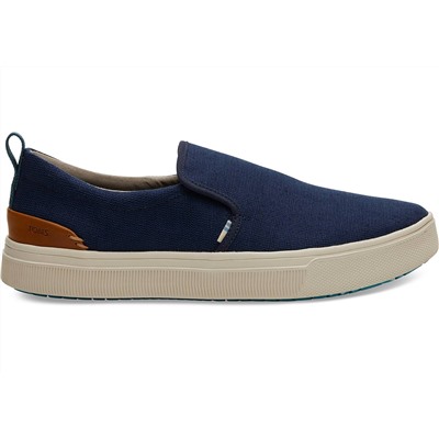 Navy Heritage Canvas Men's TRVL LITE Slip-Ons