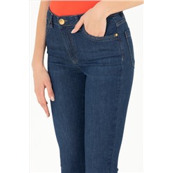 Kadın Koyu Mavi Skinny Fit Jean Pantolon