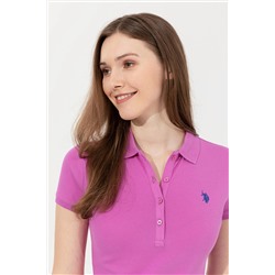 Kadın Menekşe Basic Polo Yaka Tişört