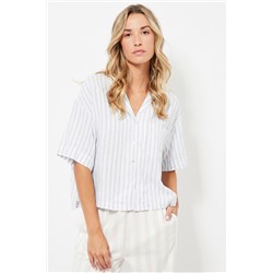 Camisa de pijama de lino - Blanco
