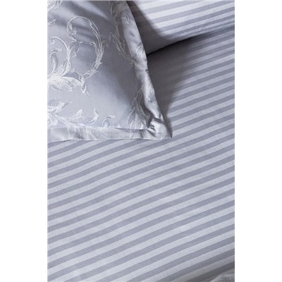 Blaye King Size Jakarlı Saten Nevresim Takımı - Gri