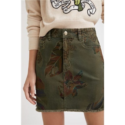 Minifalda de camuflaje floral
