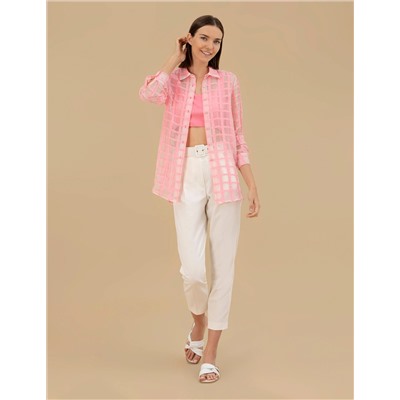 Pembe Comfort Fit Uzun Kollu Gömlek