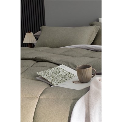 Meleni Tek Kişilik Comforter Set - Haki