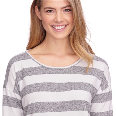 Damen Langarmshirt mit Blockstreifen
