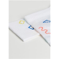 Kurze Sportsocken mit 90's-Motiv für Herren