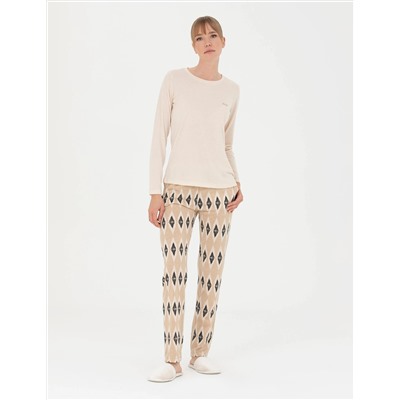 Bej Pijama Takımı