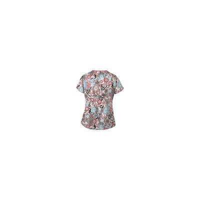 UA Bali Garden White Print Scrub Top