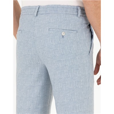 Açık Mavi Slim Fit Kumaş Pantolon