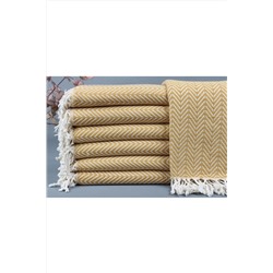 Kayra Export, Peştemal Hardal Hediye Peştemal Organik 100x180 Cm Pamuk Peştemal Küçük Battaniye