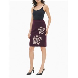FLOWER PENCIL SWEATER SKIRT