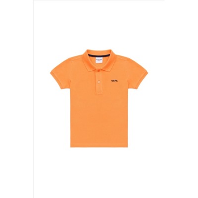 Erkek Çocuk Turuncu Basic Polo Yaka Tişört