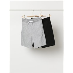 PACK OF 2 PAIRS OF BASIC FLEECE SHORTS